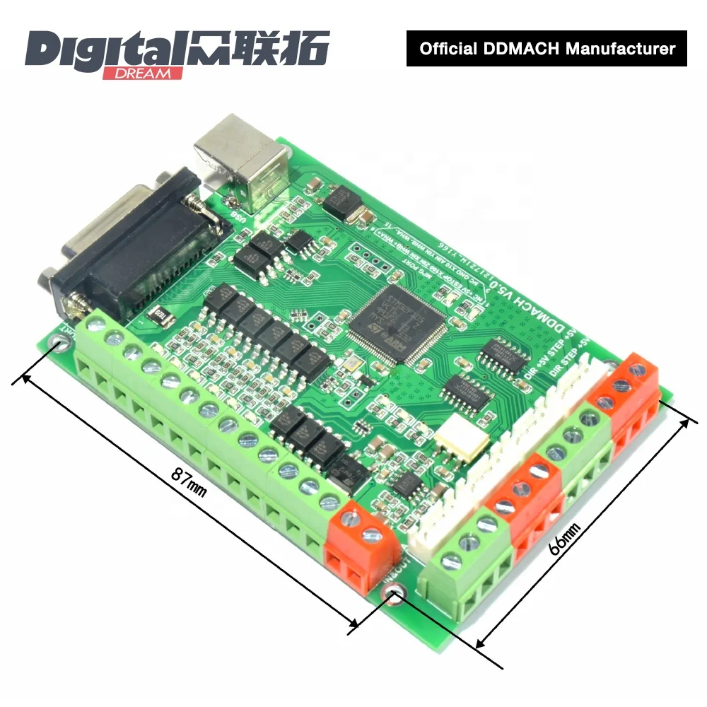 Digital Dream DDMACH V5.0 4 Axis 125Khz Mach 3 CNC Motion Controller with USB Communication For DIY Router/Milling