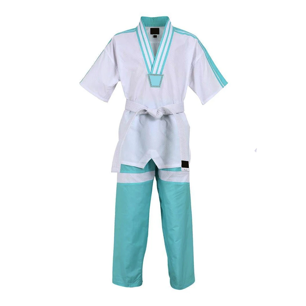 Adult children WTF dobok taekwondo uniforms, 100% Cotton taekwon do clothes kids Karate taekwondo suit