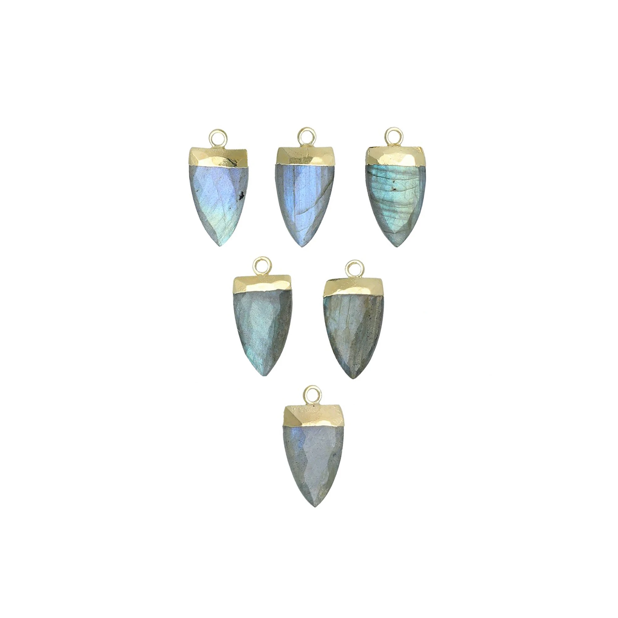 Хризопраз драгоценных камней золотые гальванические половина Маркиза Форма кулон ювелирные изделия GH-10