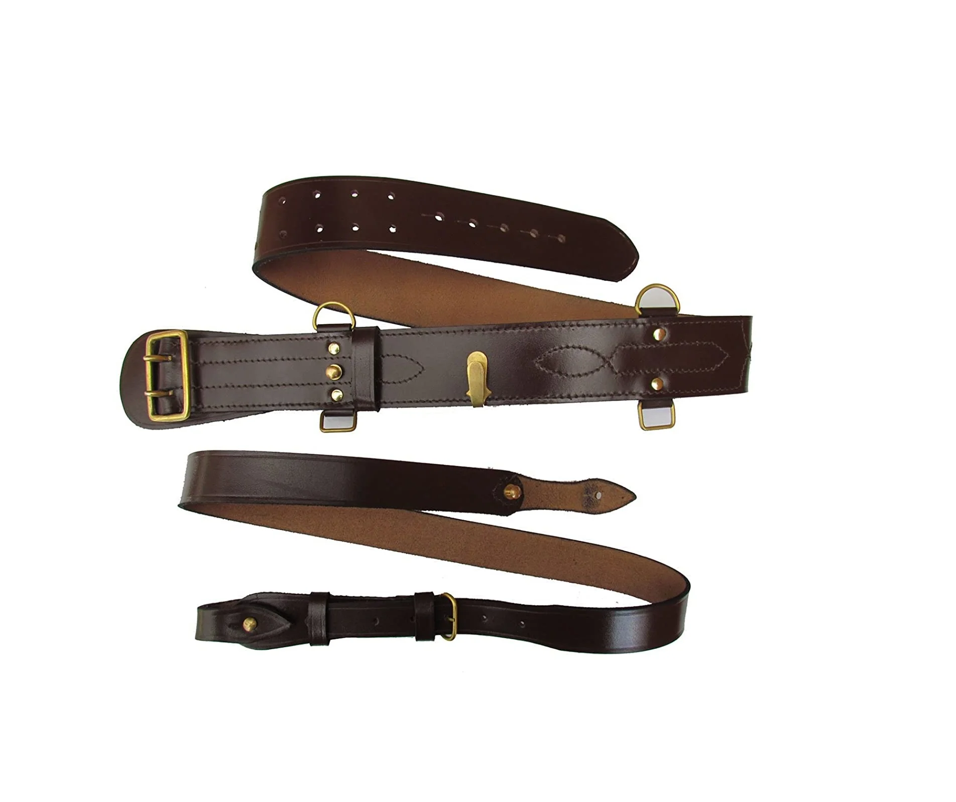 
Sam Brown Cross Belt Genuine Leather Police Duty Belt / Military Police Duty Belt / Navy Duty Belts 