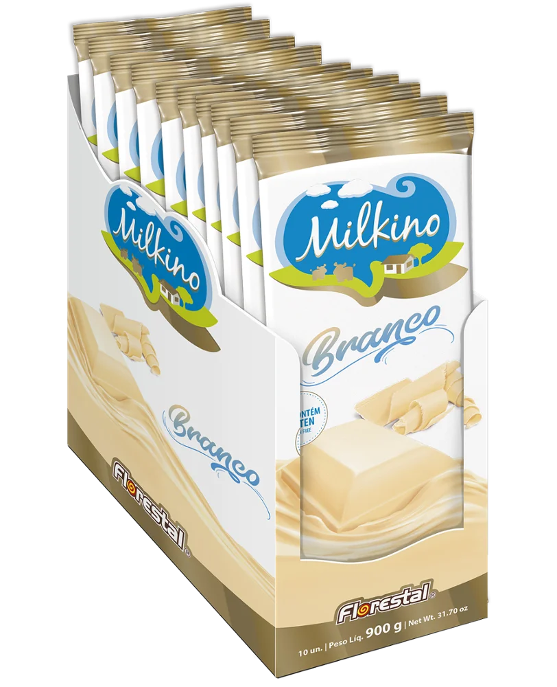
C1014 Milkino White Chocolate Bar 90g x 10un x 4 displays 