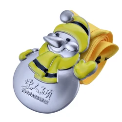 Design Your Own Hanger Round Spinning Sport Marathon Running Finisher Zinc Alloy Metal Medal With Lanyard