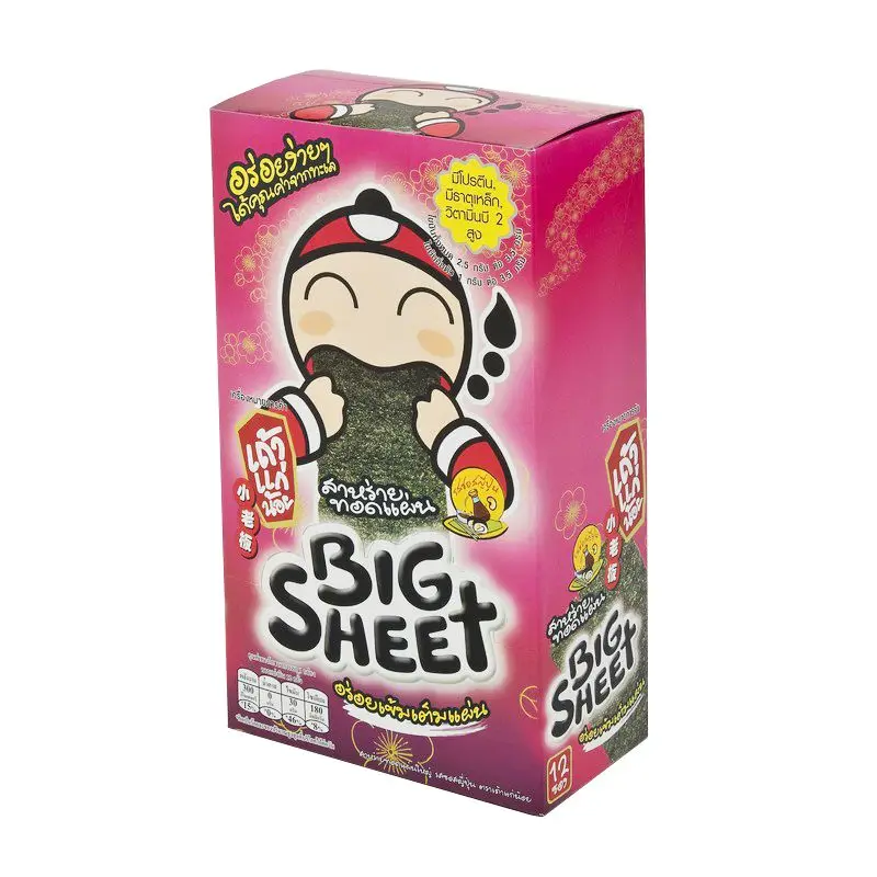 
Tao Kae Noi Seaweed Snack Big Sheet 3.5g x 12 x 10 Japanese Sauce Flavor 