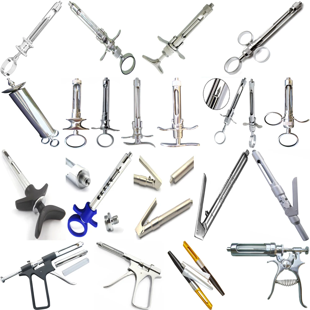 Astra Type Dental Aspirating Syringe 1.8 ml Manual Metal Cartridge Syringe with Thumb Ring & Ring Handle Aspiration Hook