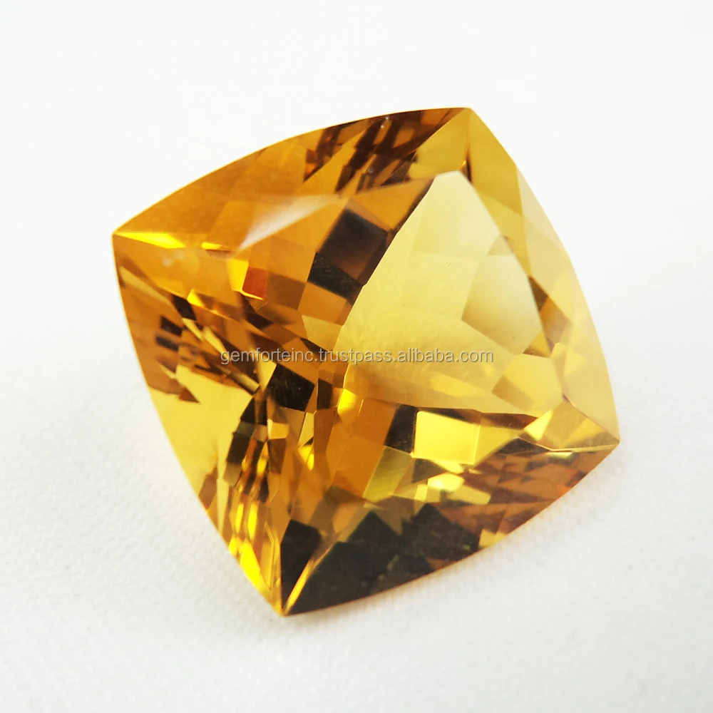 11X11MM  Cushion Shape Citrine Natural Stone Faceted Cut High Quality Certified Loose Gemstone Yellow Orange Multi Color Citrine