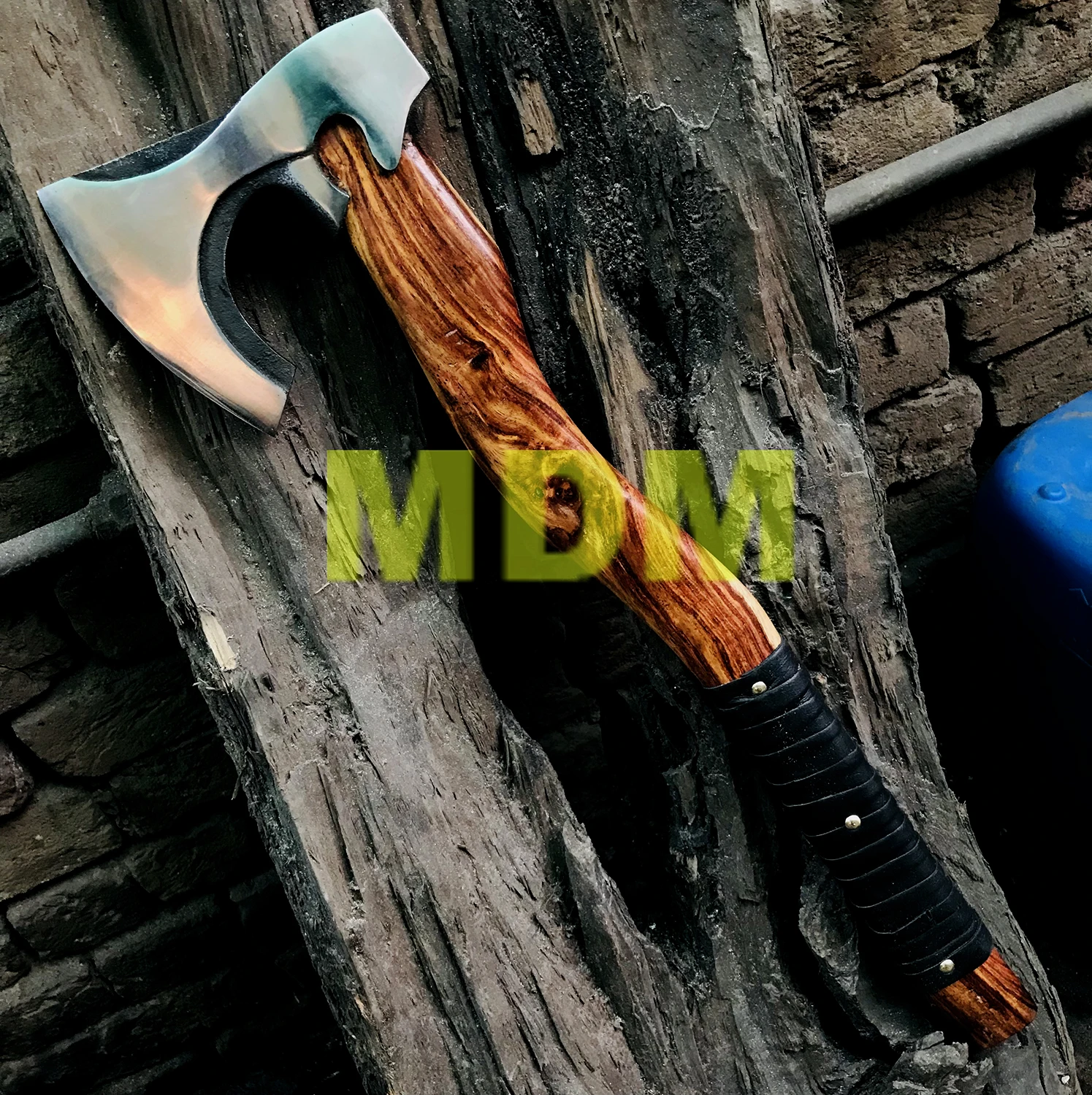 Wholesale Quality Handmade High Carbon Steel Axe Head Viking Axe Hatchet Axes Hatchets Carbon Steel with leather sheath