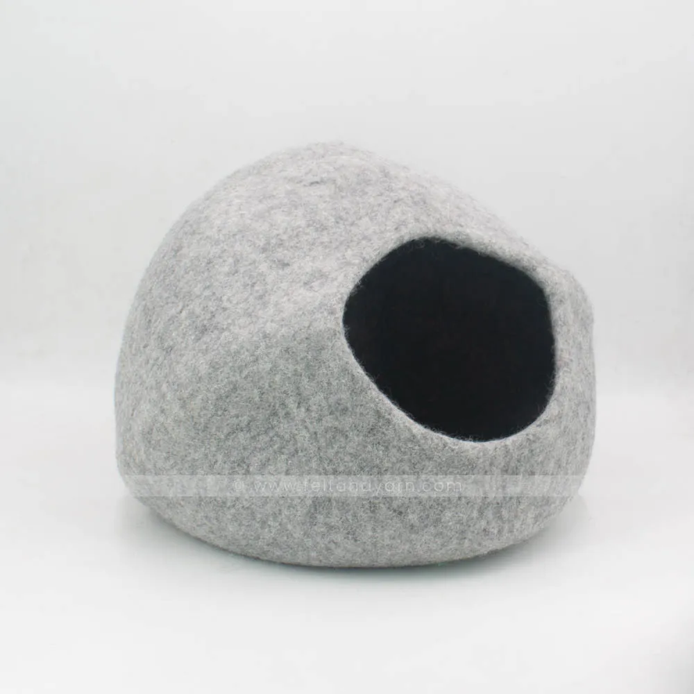 FY-CC-002 Single Layered Cat Cave Warm and Cozy Pet Bed Eco-friendly New Artisan from Nepal Zealand Wool Felted by Skilled Women