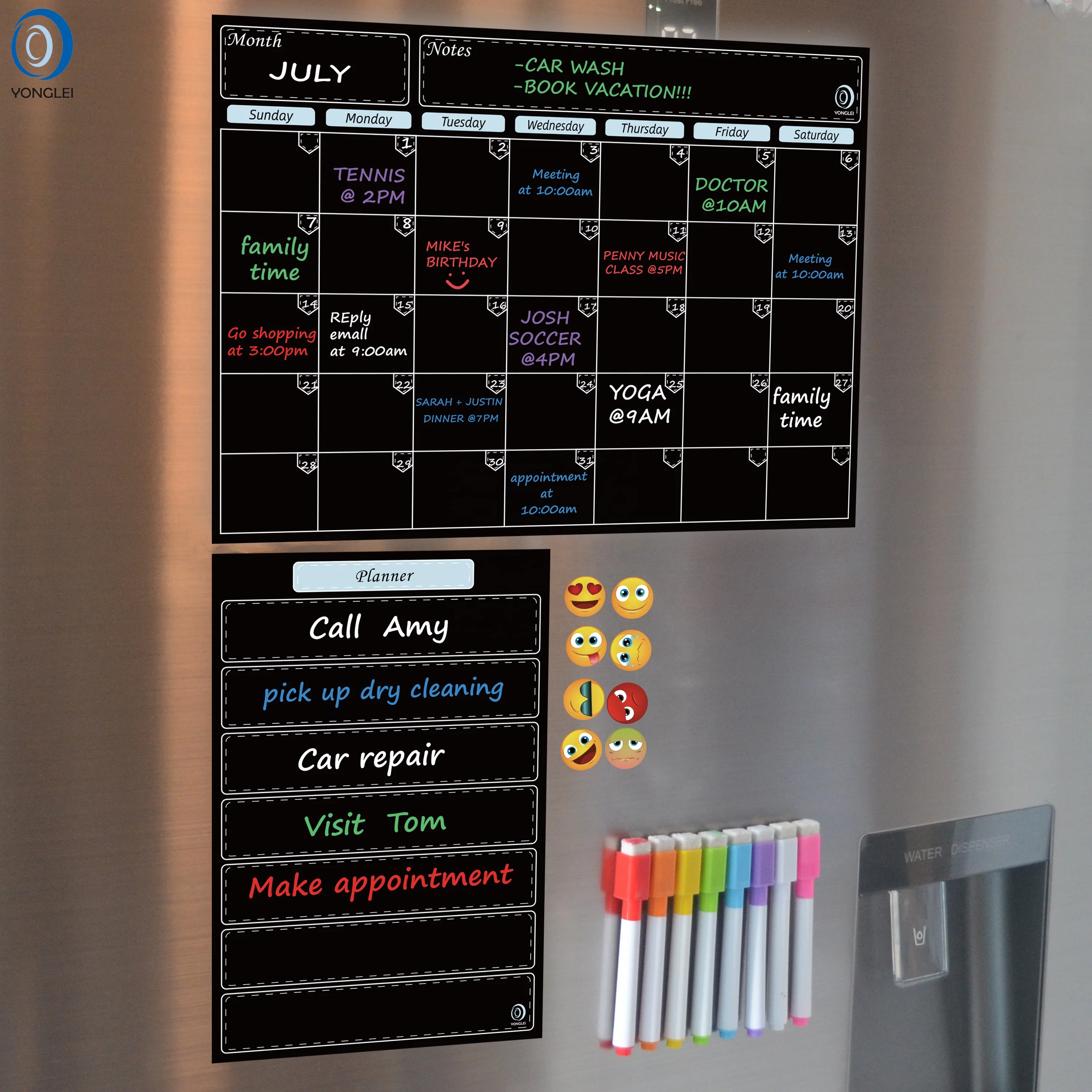 
10.1P-5 Nanotechnology dry erase fridge to do list pad magnet notepad memo note pad with magnet 