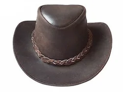 Custom Made Horse Hats In Leather Fully Customized / Western Style Cowboy Leather Horse Riding Hat