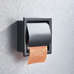 Bathroom Paper Holder Wall Mounted Matte Black/Chrome Toilet tissue  Towel Paper Rack Roll Paper Box Bathroom Accessories