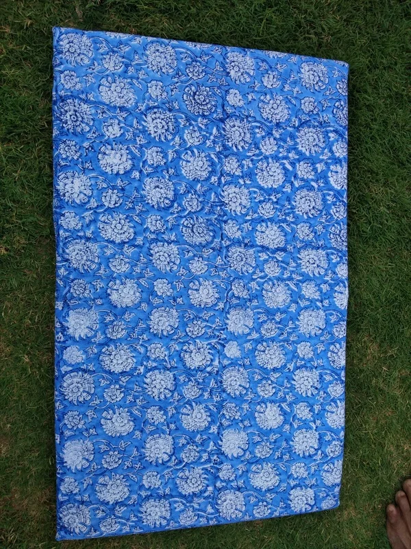 Sanganeri Fabric Designer Dress Fabric Natural Indigo Dye Beautiful Hand Block Print Cotton Fabric
