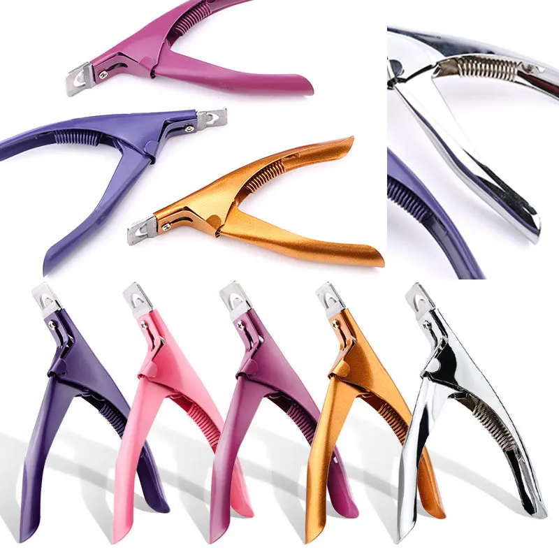 Stainless Steel Cutter Nail Tip Trimmer for Artificial Nail Art U Shape Acrylic Nail Clipper