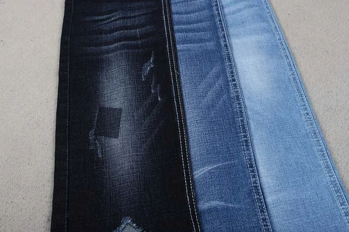 high quality yarn dyed crosshatch slub pants denim fabric