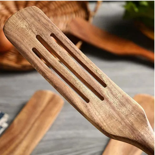 5 шт. деревянные кухонные Spurtles набор посуды с антипригарным покрытием деревянная разделенная лопатка наборы для приготовления акации spurtle комплекты ложкой отдыха