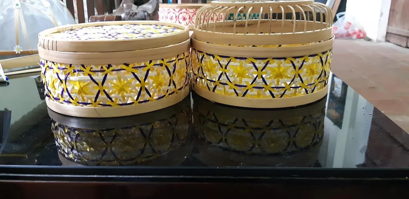 low price Tropical Style Decoration Bamboo Rattan Basket Flower Plant Indoor Storage baskets