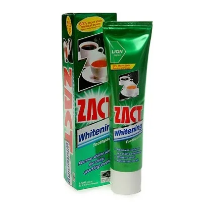 High Quality Natural Smell Zact whitening Toothpaste For Adult With ISO Halal Certificate