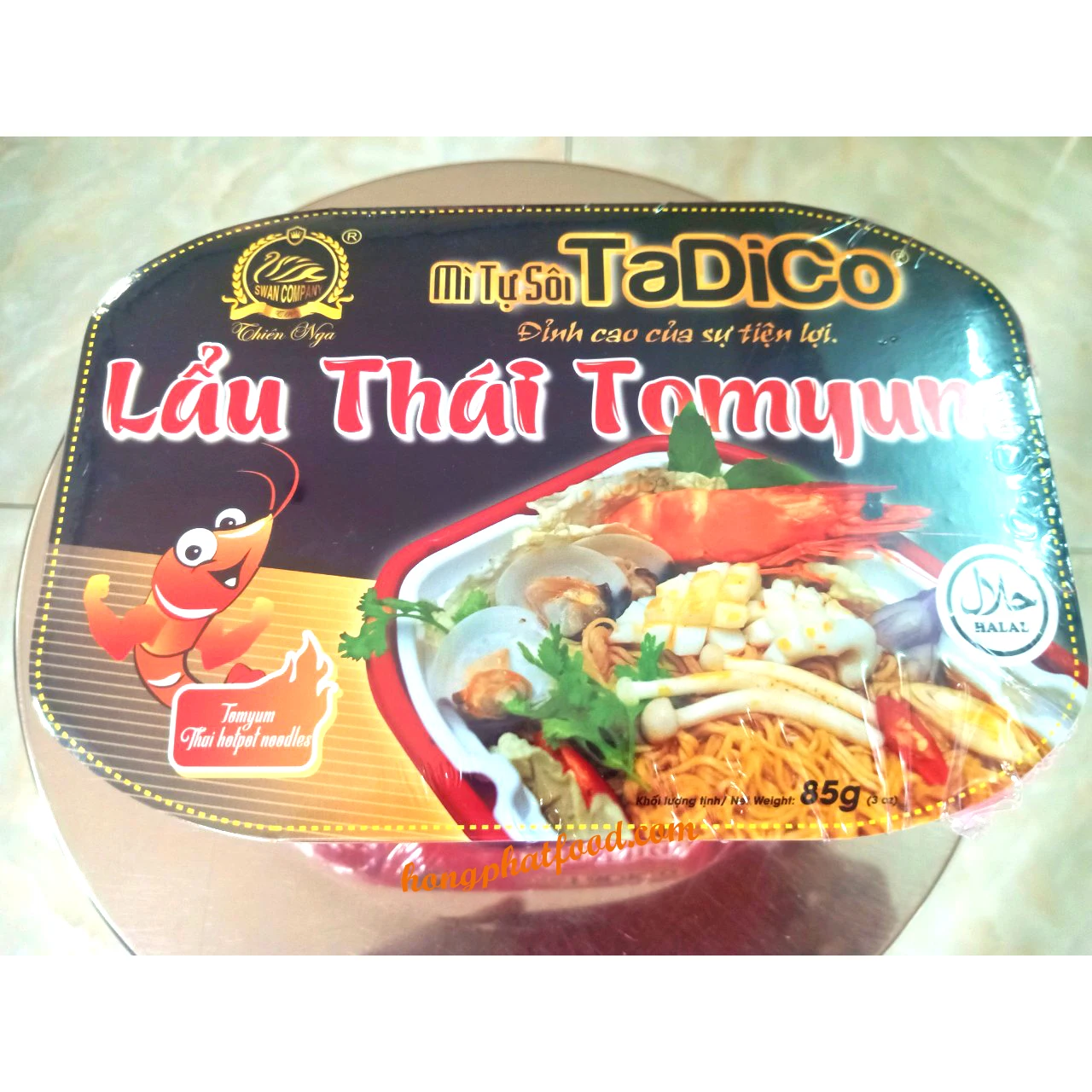 Tadico self heating/hot pot instant noodles   tomyum