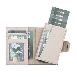 MONDELLO Genuine Leather Handmade Card Holder with RFID Protection and Color Optional