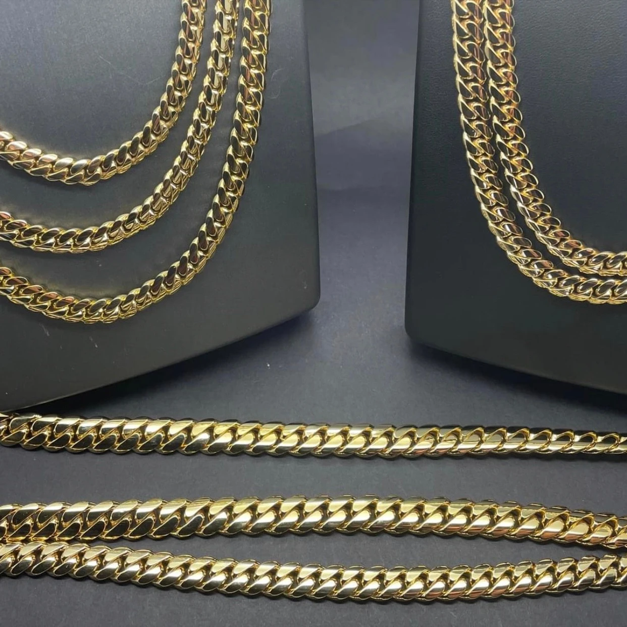 10k Real Gold Miami Cuban Links Imported from Italy Excellent Gold Quality + Craftsmanship FedEx Insured Shipping for USA Canada