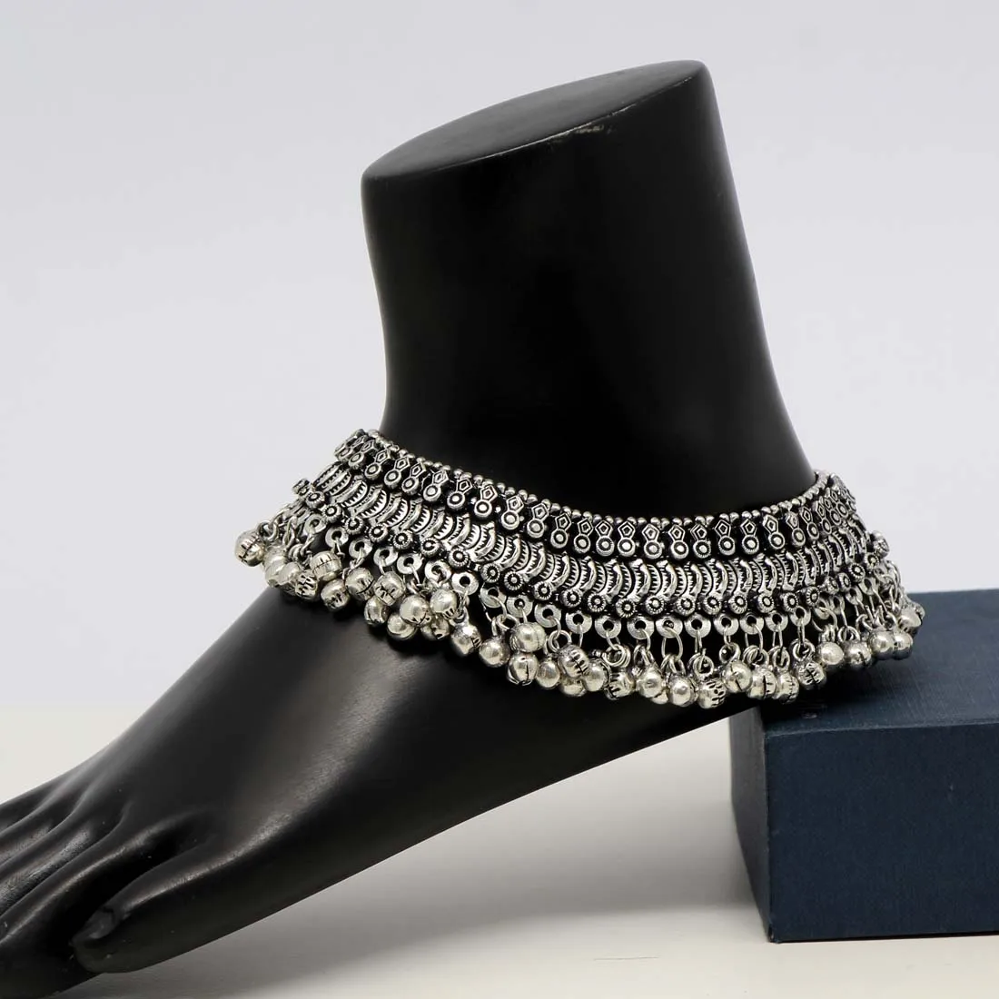 Indian Oxidised Anklets For Women girl Fashion Jewellery Bollywood Designer Bulk Purchase wholesale Oxidized Artificial Jewelry