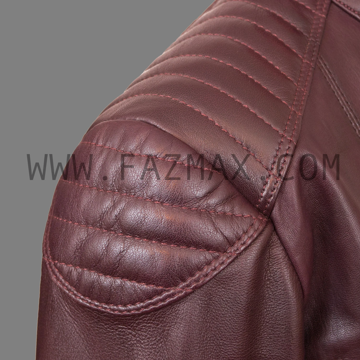 Womens Burgundy Leather Biker Jacket Genuine Sheep Leather 2023