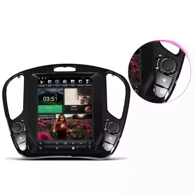 Aucar 10.4 Touch Screen Android 9 GPS Navigation DVD Player Car audio radio stereo For Infiniti ESQ/Nissan Juke 2011-2018