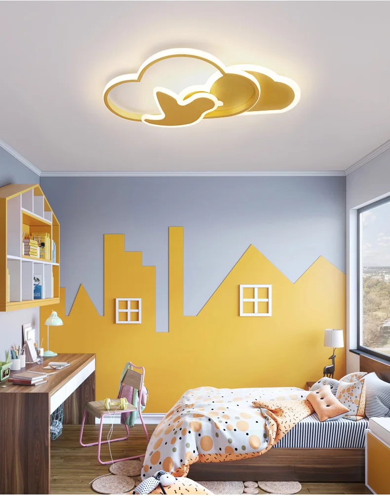 Modern Style Home Kids Room LED Light Ceiling,  Lovely Bird Bedroom Intelligent LED Ceiling Lighting