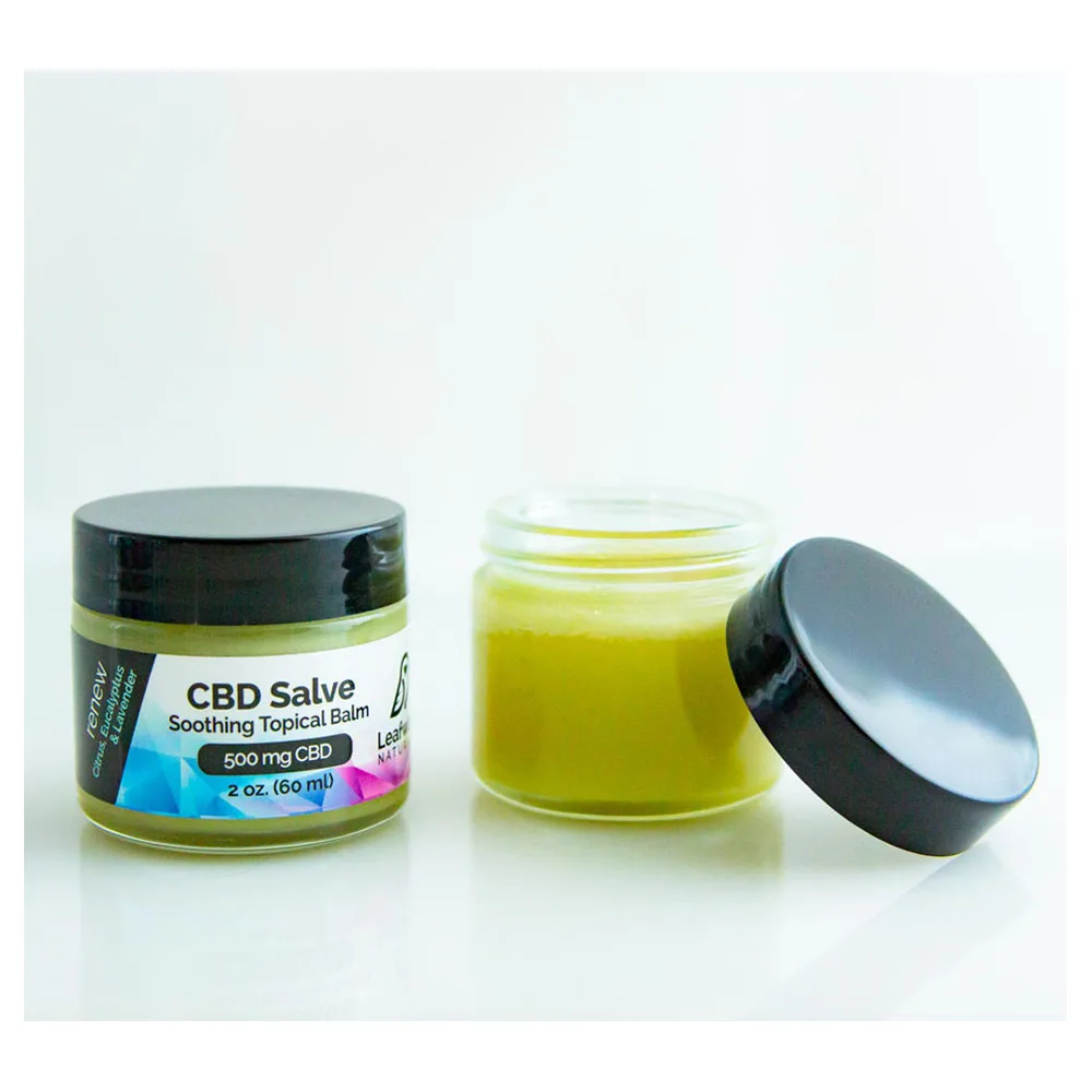 Leafwize Naturals CBD Salve Refreshing Scent & Strong Soothing Topical All Natural Pain Reliever 500mg Balm