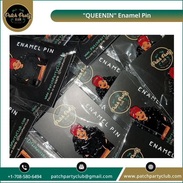 Распродажа 2021 черная эмалированная булавка для худи с волшебным дизайном «Queenin» 1 77 эксклюзивный дизайн