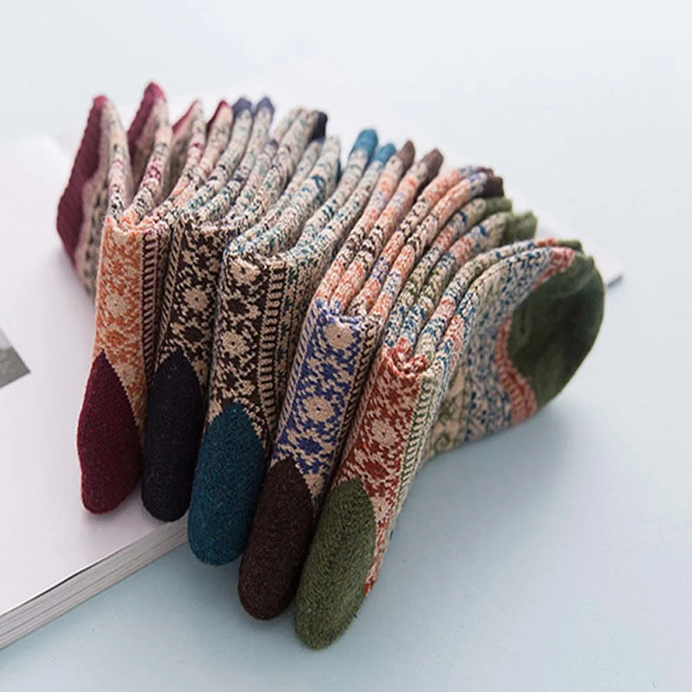 Mens Rabbit Wool Blende Warm Winter Socks Men Style Colorful Mans Socks Breathable