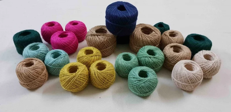 Цветная джутовая пряжа из бангладеш