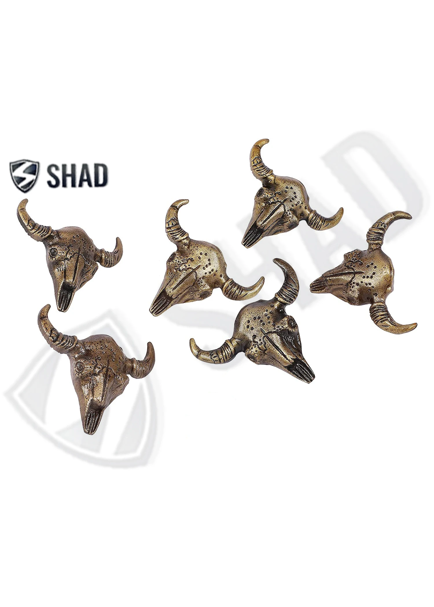 Латунная ручка в стиле пост-модерн с черепом буйвола для шкафа выдвижного ящика и