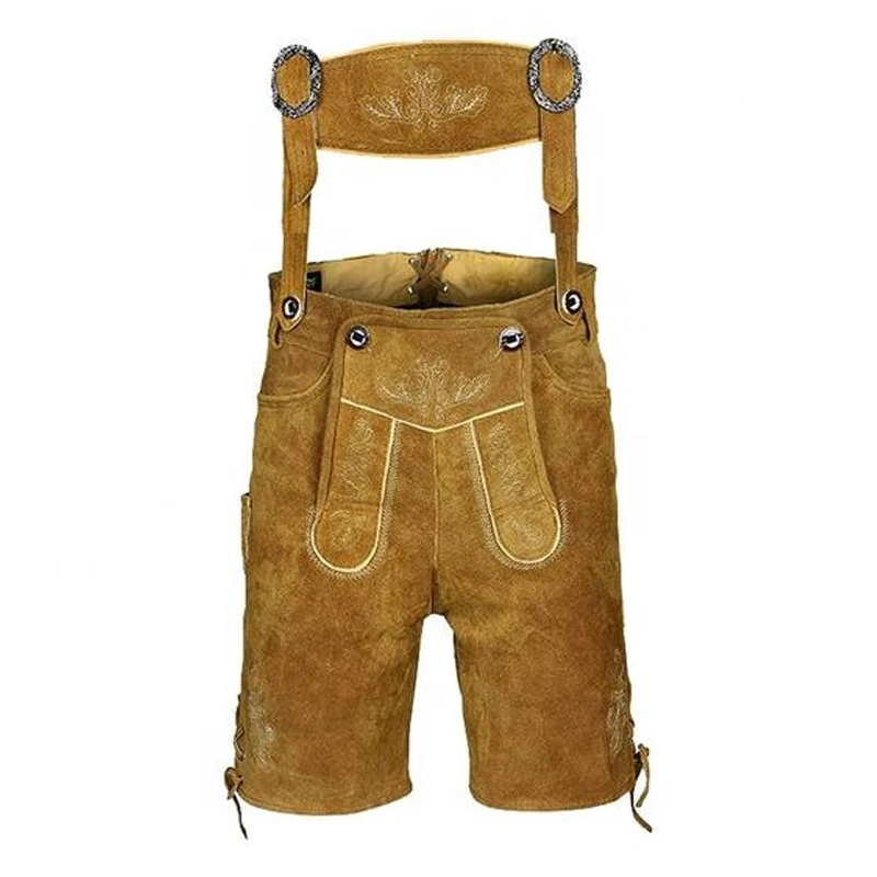  Длинные и короткие штаны Lederhosen из потертой кожи винтажные вышитые баварские шорты