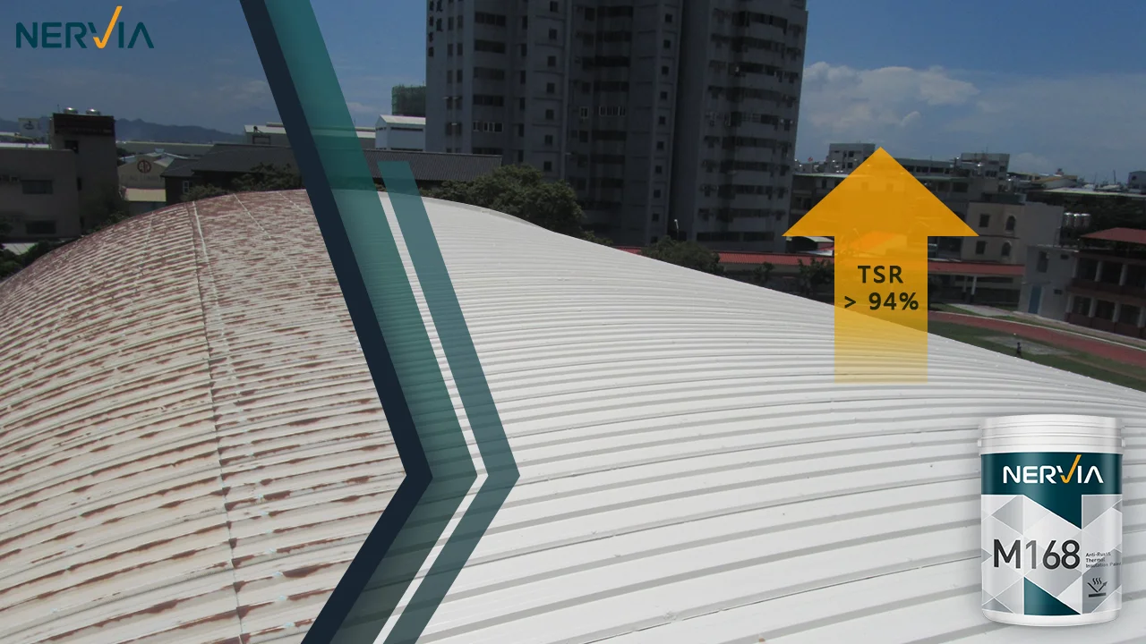  Термостойкая краска для металлической крыши M168 антикоррозийная и теплоизоляционная