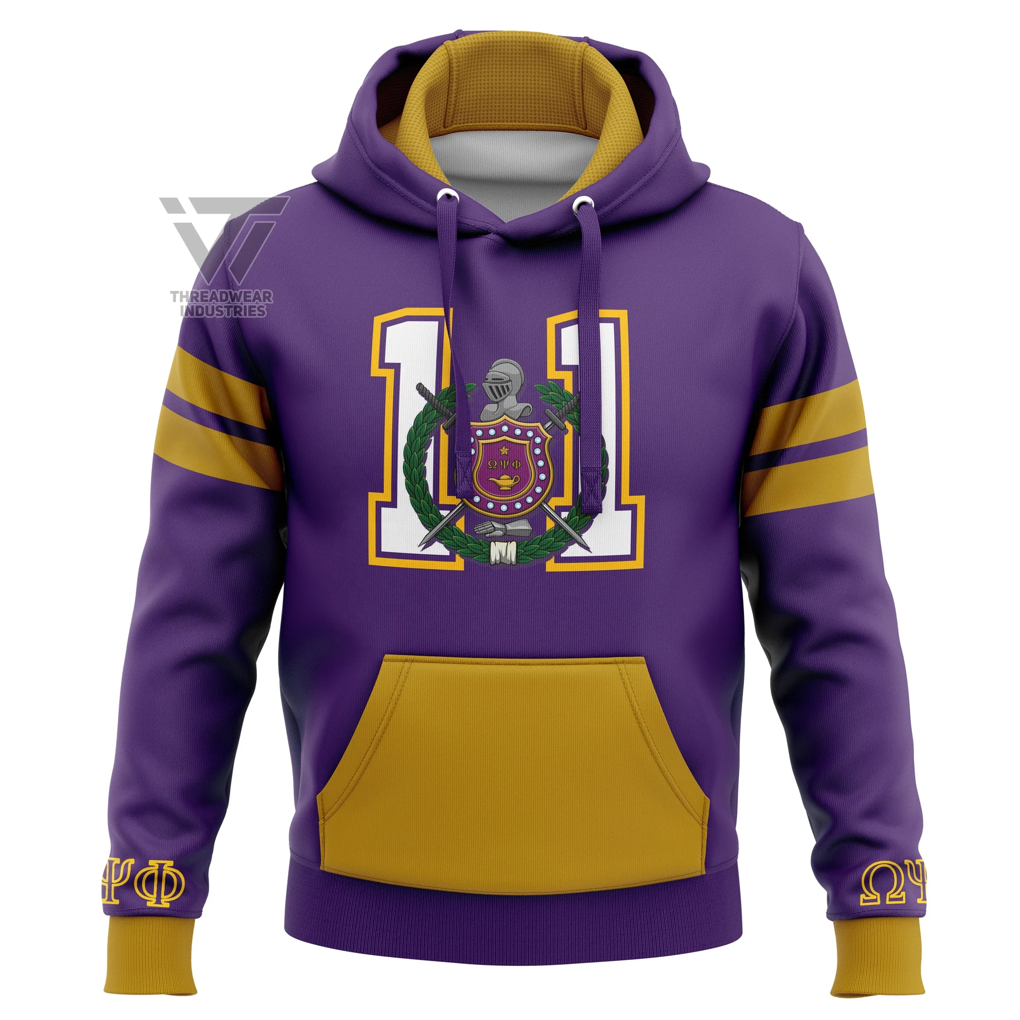 Персонализированный греческий Омега фунта-фунта на голову, братство, Сублимированный Пуловер С Капюшоном