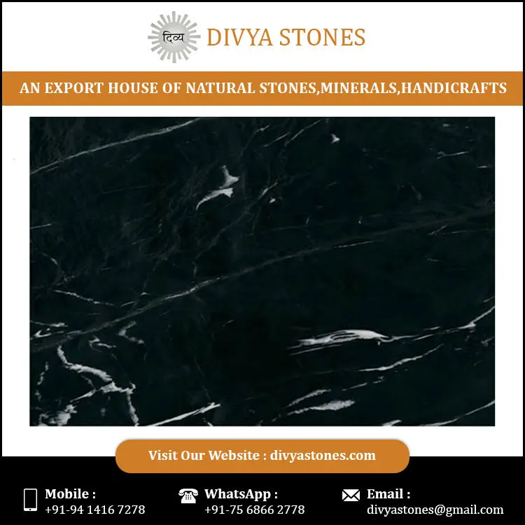 
Good Quality Polished Marine Black Marble Countertops Cost For Office Use 