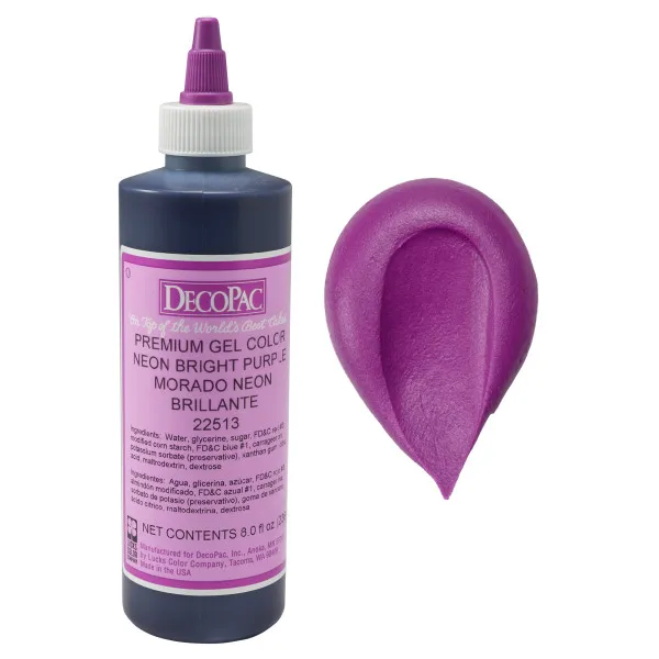 
Neon Bright Purple Premium Gel Color 8 OZ Food coloring (Airbrush,Other) 