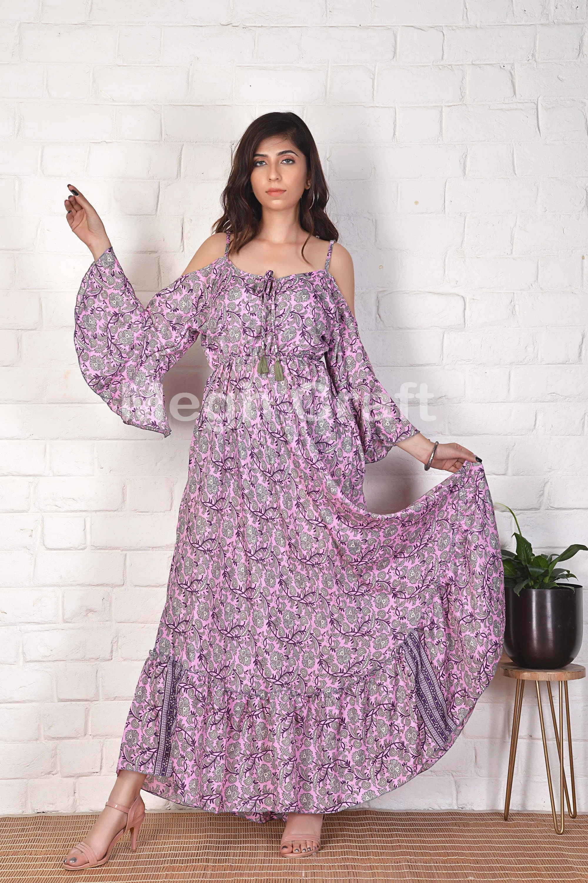 Boho fashion uno maxi dress-Bohemian maxi dress-Beach wear halter dress-Europe fashion-Summer boho