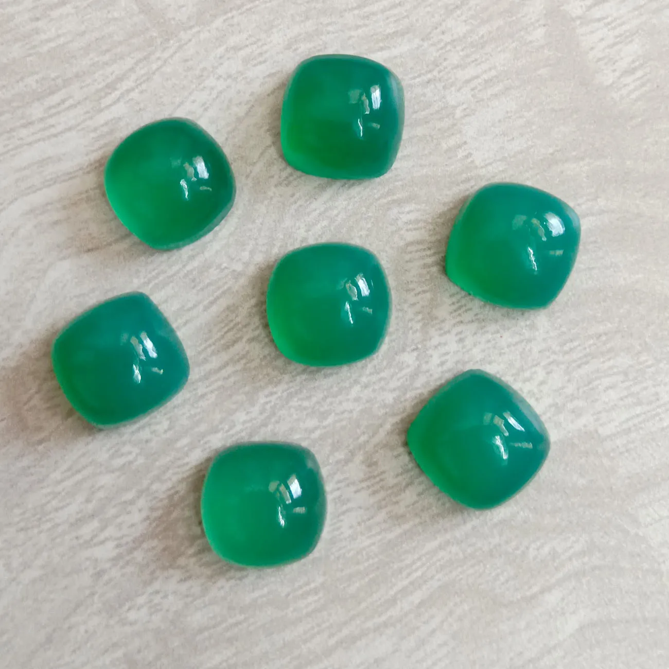 Зеленый оникс подушка кабошон 10x10 мм свободный драгоценный камень грубый оптовая цена индивидуальные