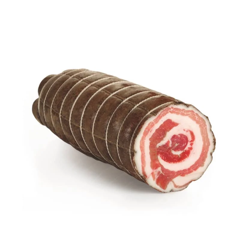 ITALIAN ROLLED PORK BELLY WITH BLACK PEPPER PANCETTA kg 3 | high quality gluten free pork meat | Italy supplier