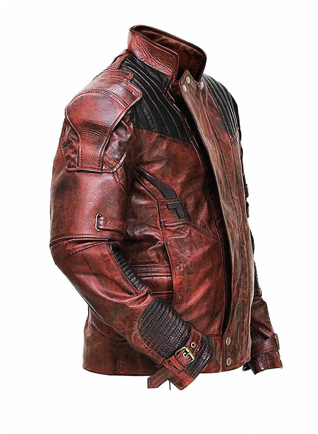 Leather jackets Outer shell Made of Real Cowhide milled grain 1.2, 1.3mm thick leather. Original YKK antique brass zipper