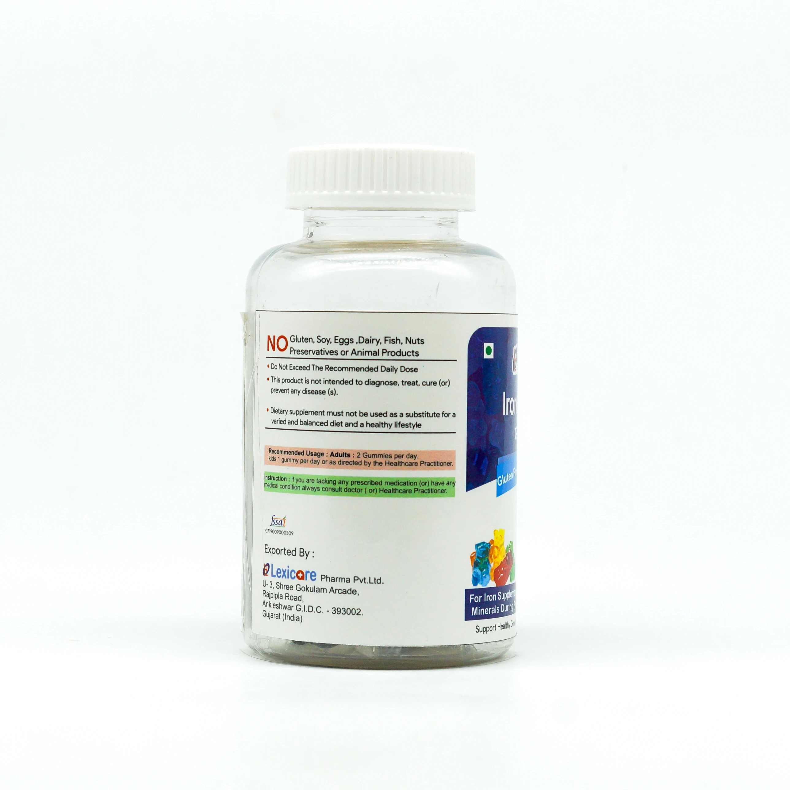 OEM Custom Flavor Bear Shape High Quality Gummy Candy Calcium Iron Zinc Selenium Supplement Kids Adults Good Taste Private Label