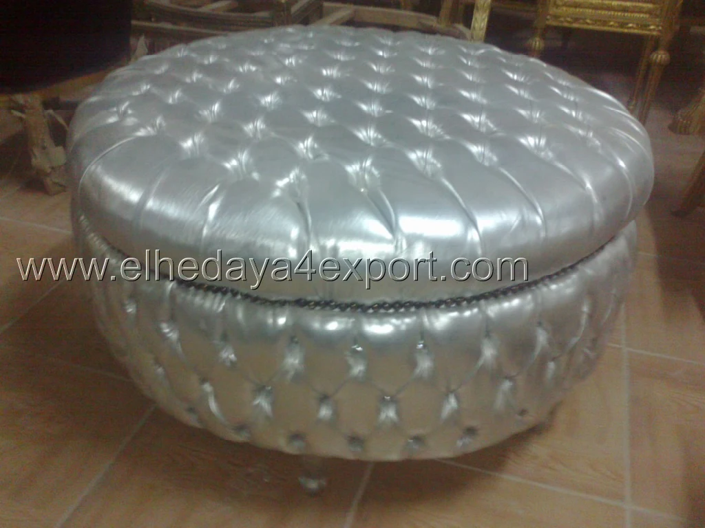 
baroque round ottoman 