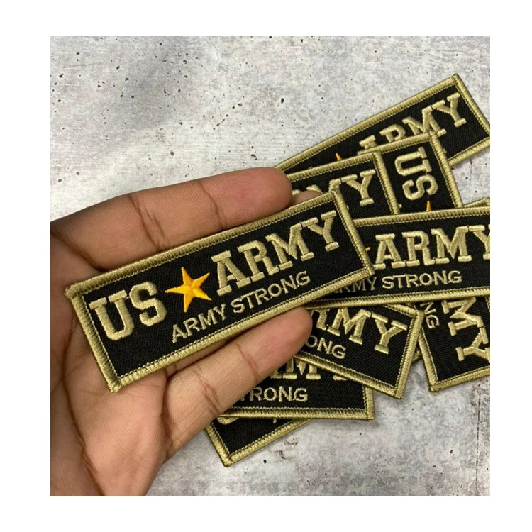 Китайский оригинальный поставщик продает нашивки с вышивкой эмблемы армии США для одежды