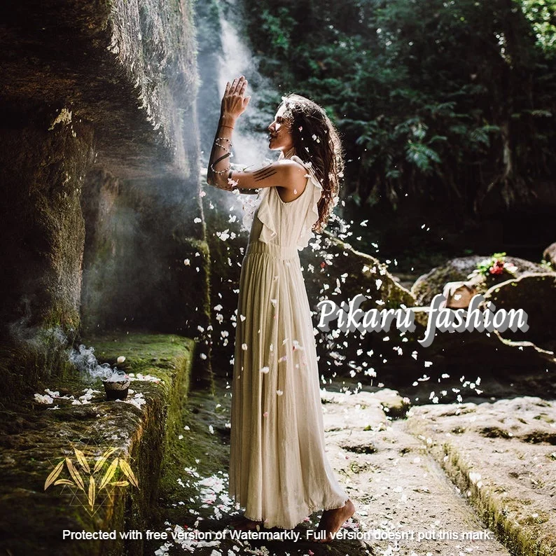 Hot Selling Dresses Linen Cotton Women Dress Sleeveless Fashion Long Maxi Bohemian Fancy Ladies Clothing