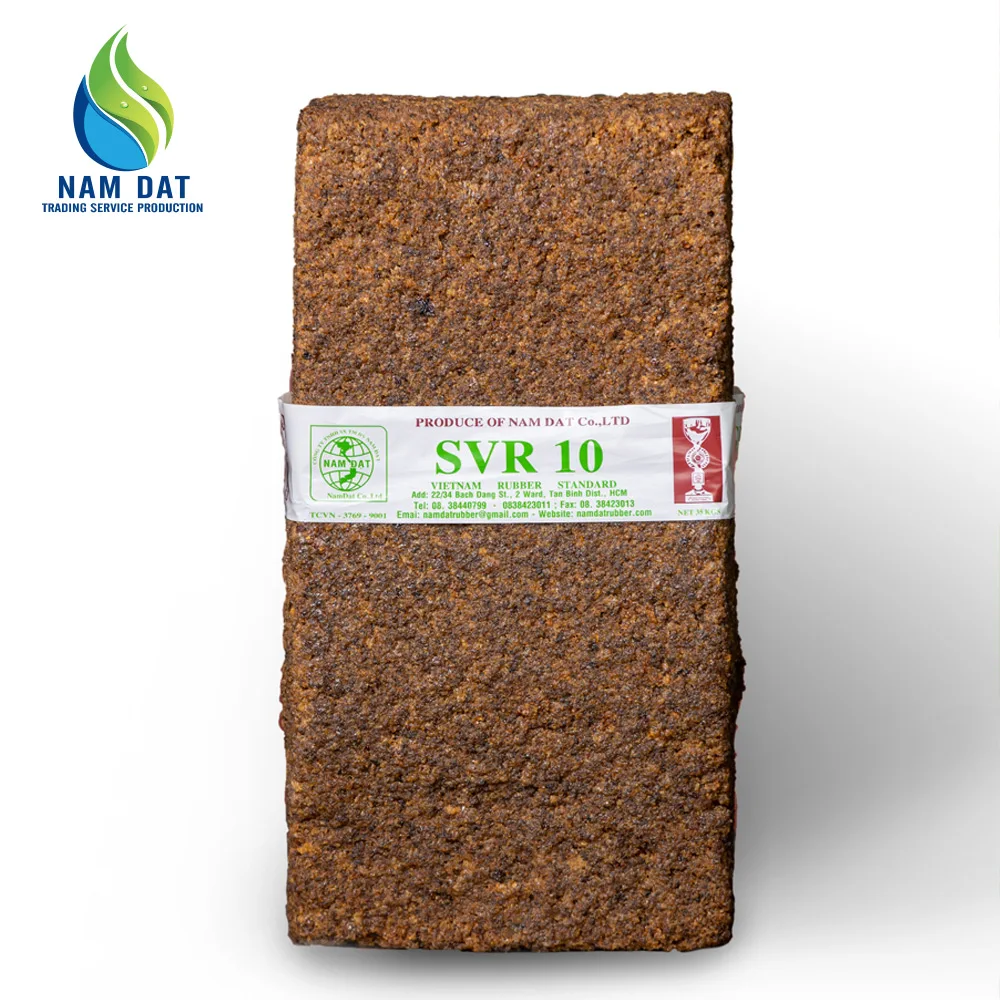 Vietnam Producer Nam Dat Brand New Condition Brown Color Natural Rubber Raw Flexible Material SVR 10 (TSR 10) With Multi Usage
