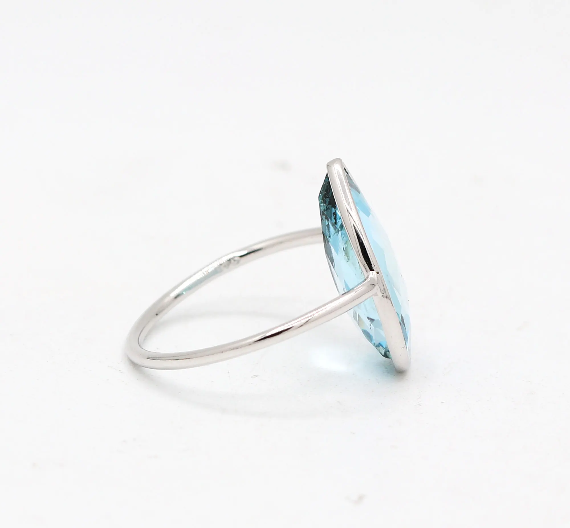 Новейший дизайнерский синий топаз драгоценный камень 925 сплошное кольцо из стерлингового серебра ручной работы ювелирные изделия для оптовой продажи