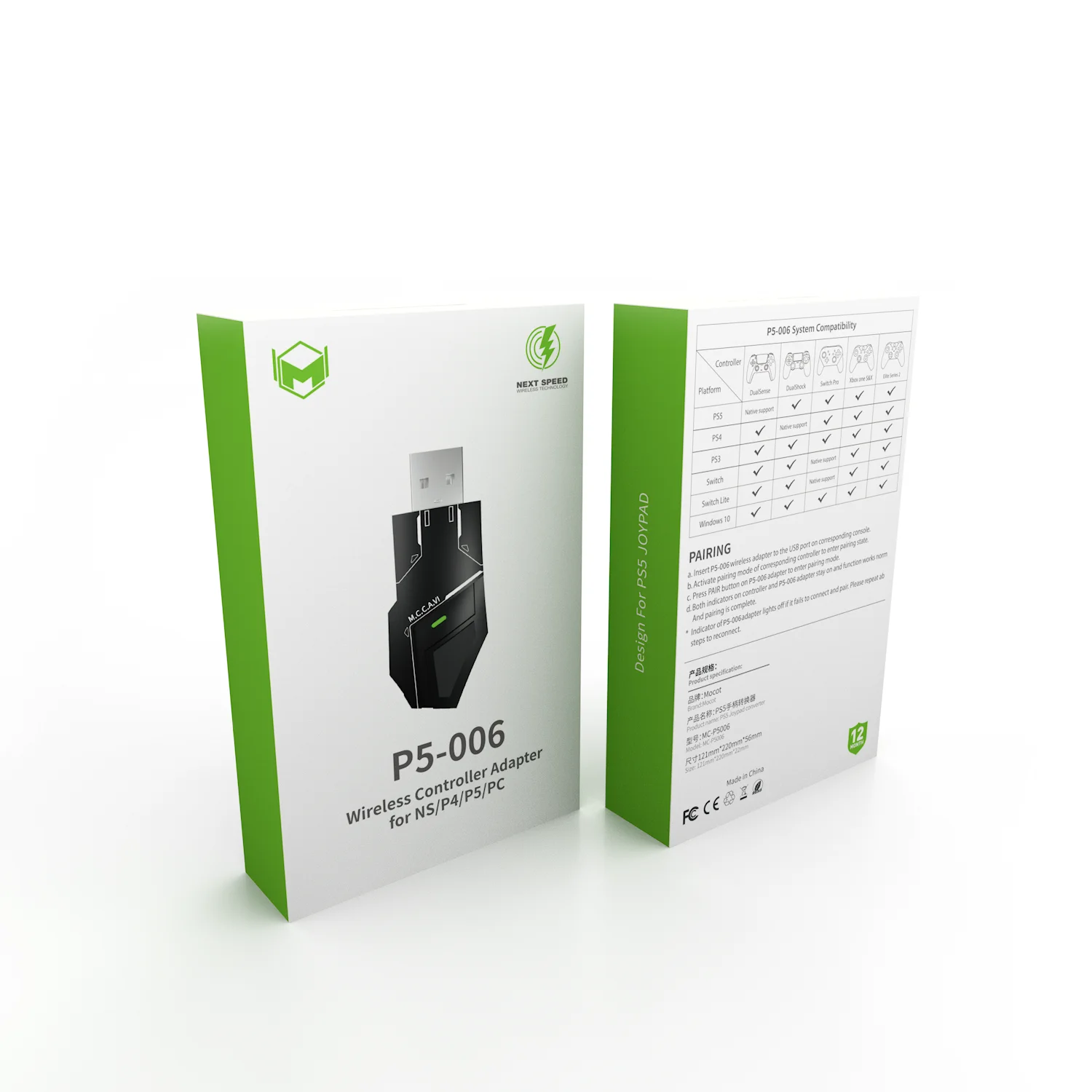 PS5 USB Mini Dongle Receiver Dongle Wireless Adapter for PC PS4 PS5 Nintendo Switch