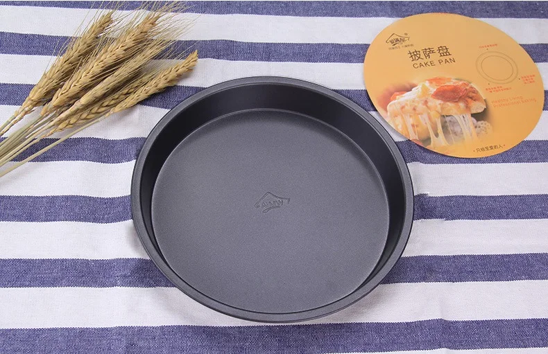 Wholesale Cooking Pie Deep Carbon Steel Tray Coating Grill Baking Non Stick Pizza Pan