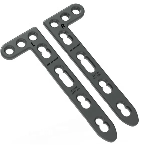 Ортопедические имплантаты нового дизайна, небольшие безопасные фрагменты, титановая пластина с L-образным дистальным радиусом 2,7 мм, 3 отверстия для головы, лучший бренд